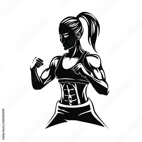 girl with dumbbells