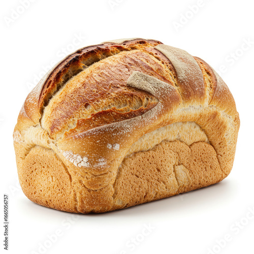 Whole Bread Loaf On Clean White Studio Background