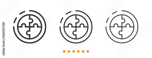 Solution icon. Thin line icon vector