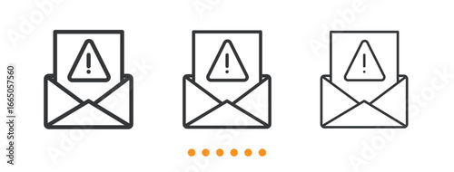 E-mail Spam icon. Thin line icon vector