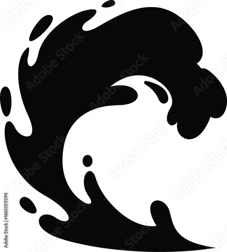 unique water splash silhouette