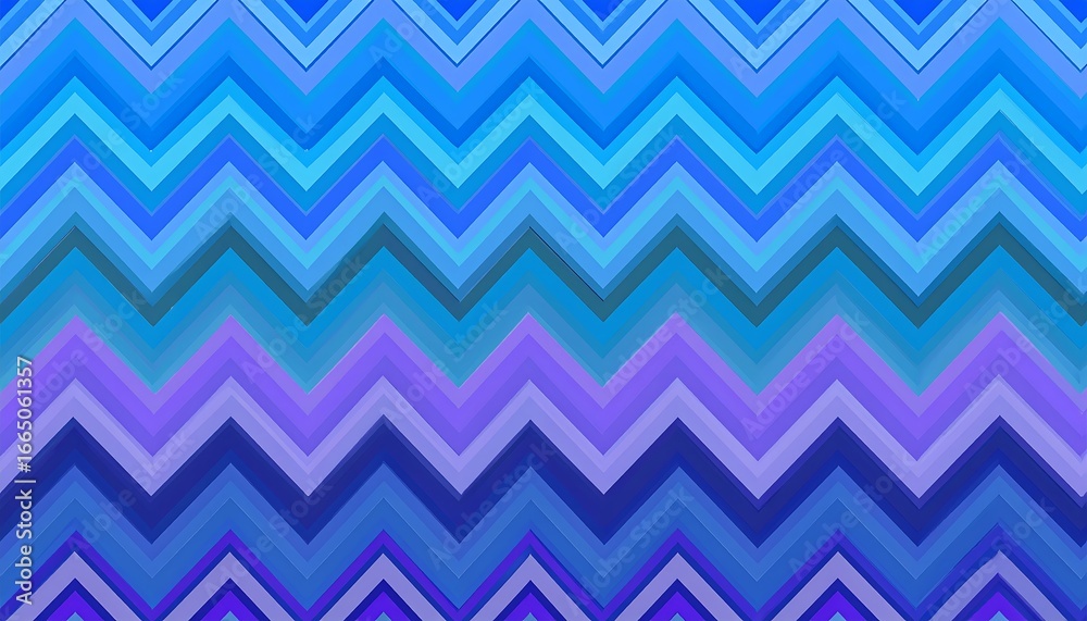 Fototapeta premium Abstract Chevron Pattern in Shades of Blue and Purple, Geometric Design