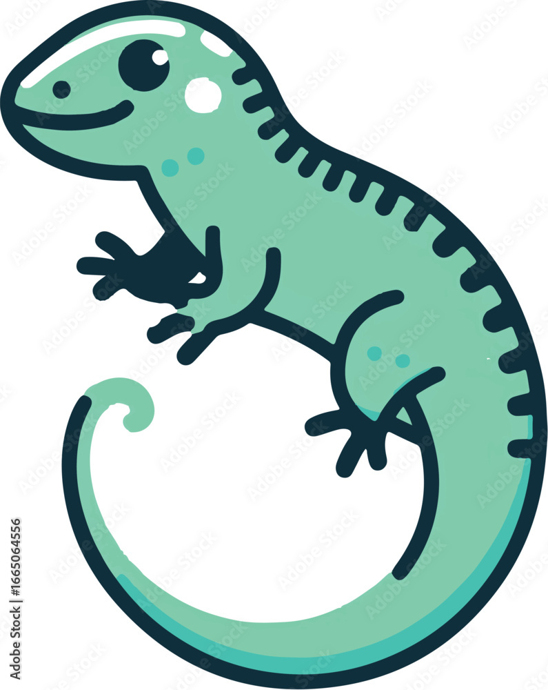 Obraz premium Flat lizard icon