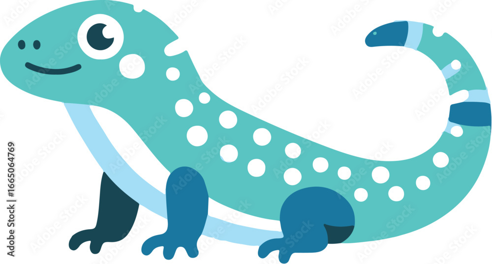 Obraz premium Flat lizard vector illustration