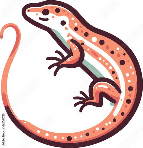 Flat lizard vector illustration
