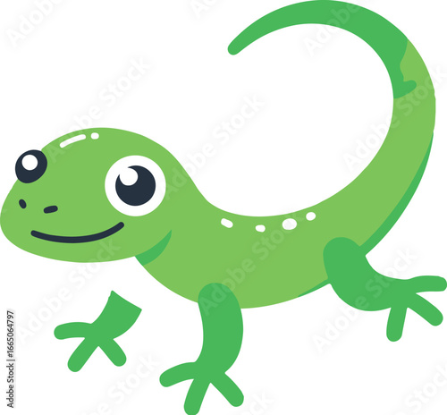 Flat lizard vector illustration