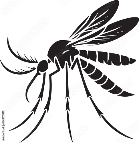 illustration mosquito silhouette