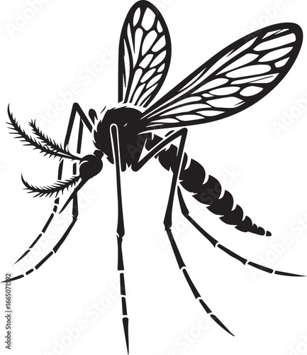 mosquito silhouette vector