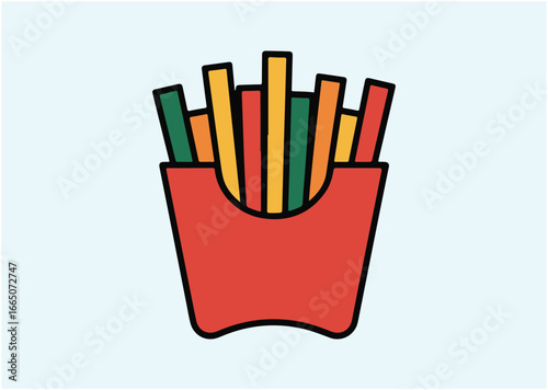French fries Vector design