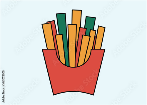French fries Vector design