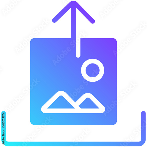 upload gradient fill icon