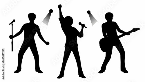 Repeating pattern of silhouetted figures wearing helmets and carrying tools over their shoulders design | editable eps vectors