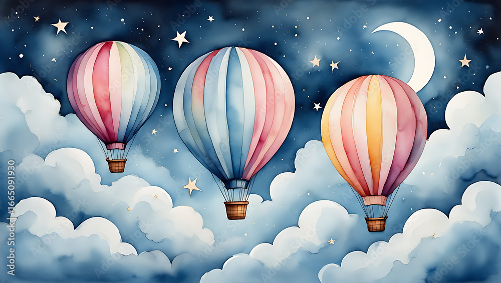 Fototapeta premium balloons in the sky
