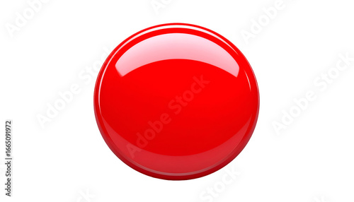 A vibrant, glossy sphere, rendered in a deep shade of red against a stark black backdrop, creates a captivating visual effect.