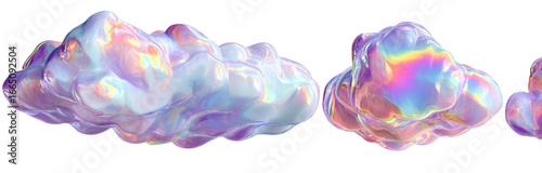 Abstract iridescent cloud formations