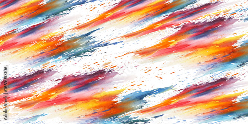 Colorful digital watercolor painting with expressive brushstroke textures, abstract artistic splashes, vibrant blended design, modern decorative background ideal for creative projects, illustration.