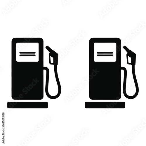 Isolated fuel pump icon in black and white a symbol of transportation and energy infrastructure