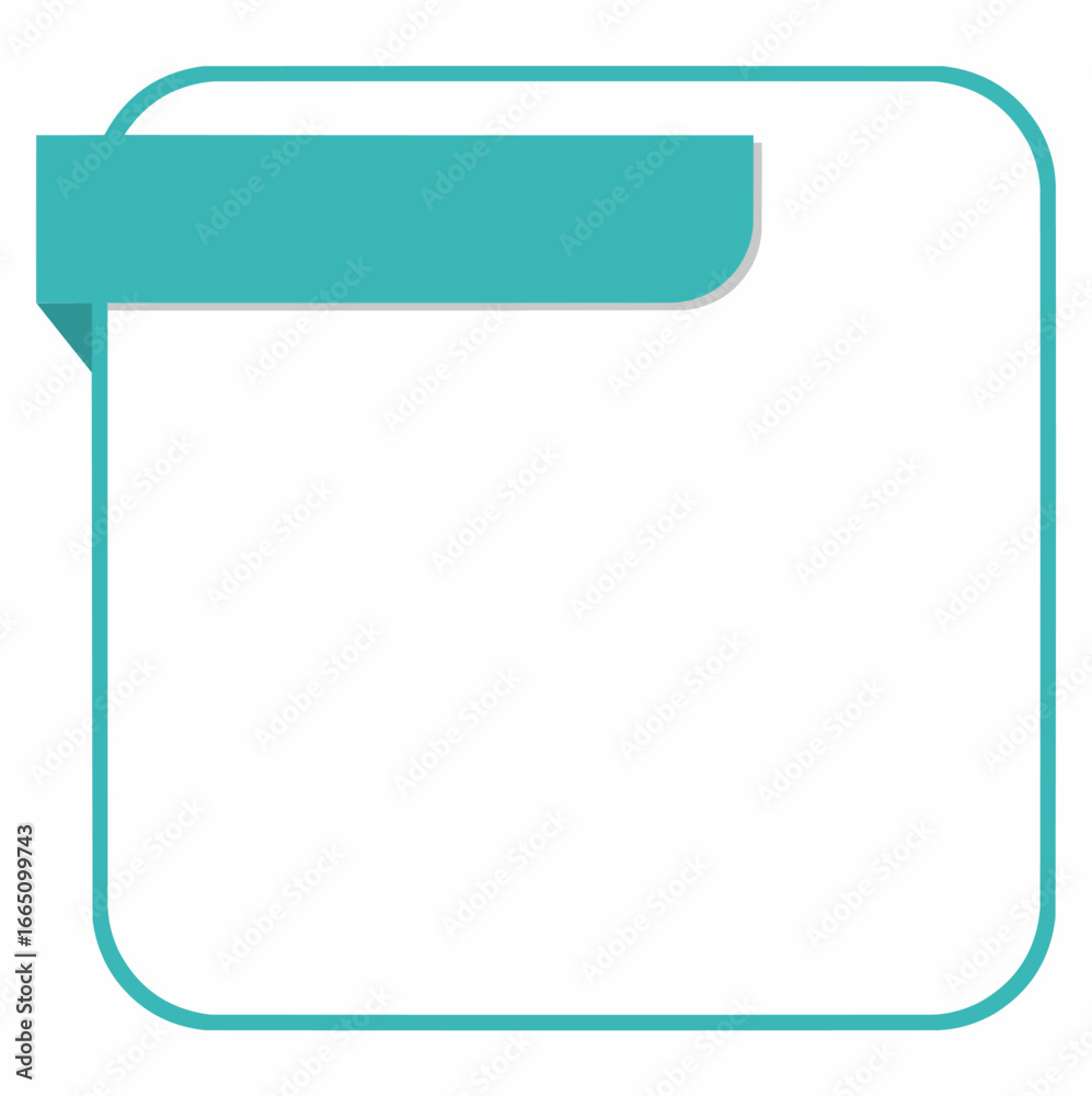 Teal Infographic Element with Blank Space for Text or Data Teal Infographic Element with Blank Space for Text or Data