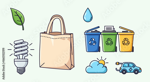 Eco Friendly Icons Collection for Sustainability.