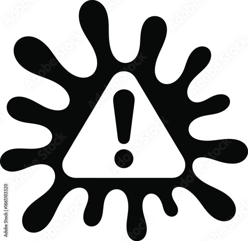 Minimalist Warning Symbol  Modern Hand Drawn Triangle with Exclamation for Safety UI, Manuals, Infographics, UX Alert, and Caution Signage