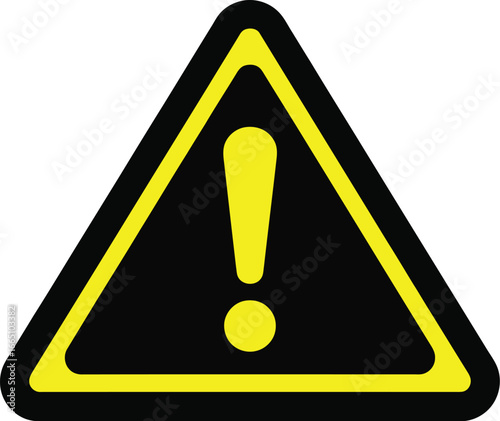 Minimalist Warning Symbol  Modern Hand Drawn Triangle with Exclamation for Safety UI, Manuals, Infographics, UX Alert, and Caution Signage