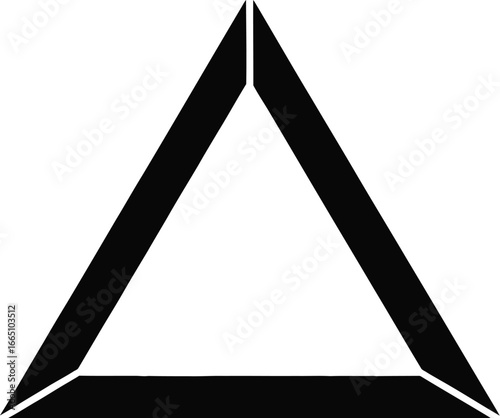 Minimalist Warning Symbol  Modern Hand Drawn Triangle with Exclamation for Safety UI, Manuals, Infographics, UX Alert, and Caution Signage