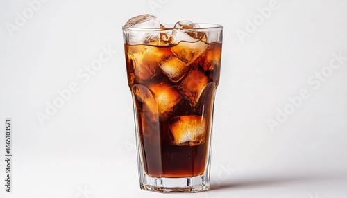Wallpaper Mural Delightful Glass Of Iced Coffee Served On A White Background, Perfect For A Refreshing Drink On A Hot Day Torontodigital.ca
