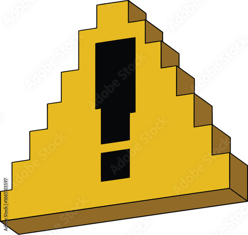 Minimalist Warning Symbol  Modern Hand Drawn Triangle with Exclamation for Safety UI, Manuals, Infographics, UX Alert, and Caution Signage