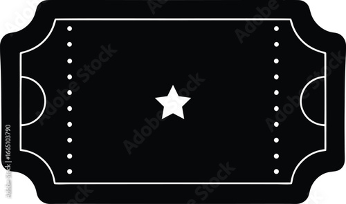 Voucher Silhouette Vector Art Illustration