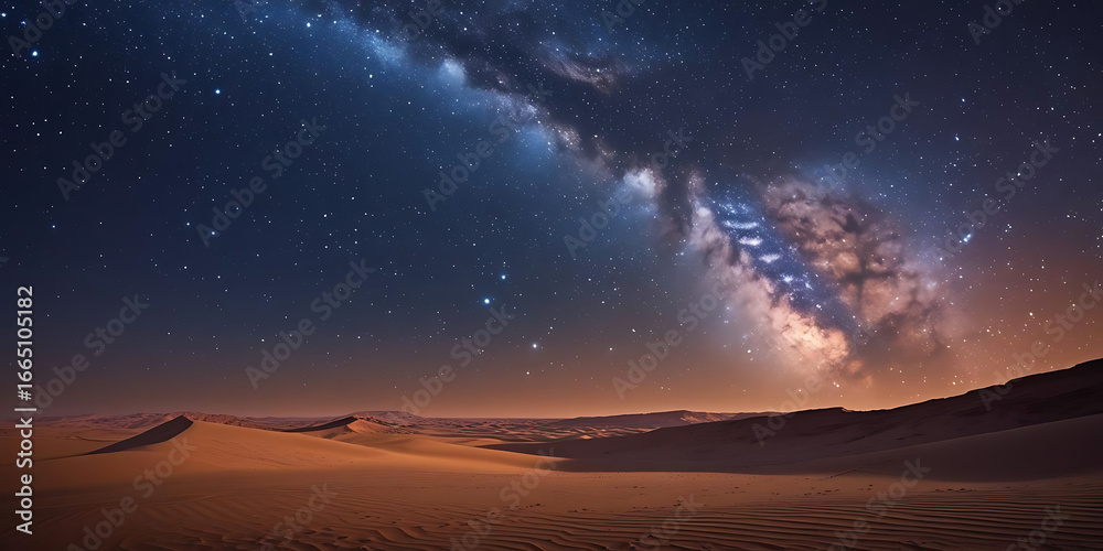 Fototapeta premium Milky Way Over Desert Dunes