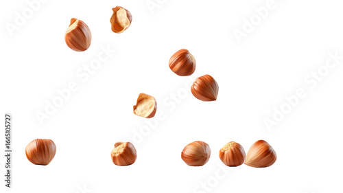 Wallpaper Mural Falling nuts on transparent background Torontodigital.ca