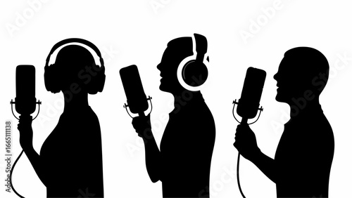 Silhouette illustration of a crowd of people wearing hard hats in a structured arrangement pattern | editable eps vectors