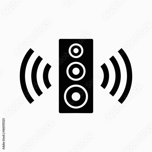 Speaker Icon Vector Sound System Audio Illustration