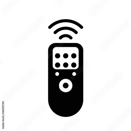 Remote Control Icon Vector Wireless Signal Illustration
