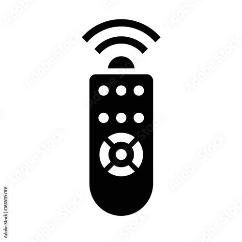Remote Control Icon Vector Wireless Signal Illustration