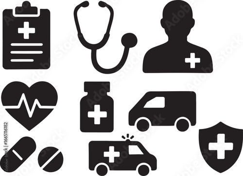 set of medical icons