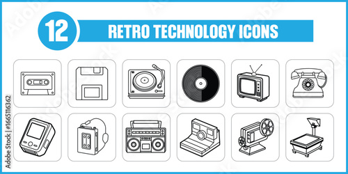 Retro Technology Icons