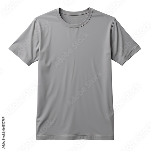 Grey plain t-shirt isolated for apparel mockup