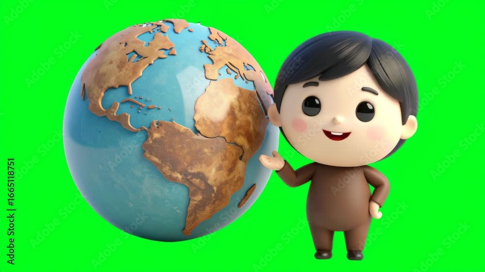 A charming clay figure stands beside a miniature globe, symbolizing global awareness and the importance of understanding diverse cultures. A charming clay figure stands beside a miniature globe, symbolizing global awareness and the importance of understanding diverse cultures.