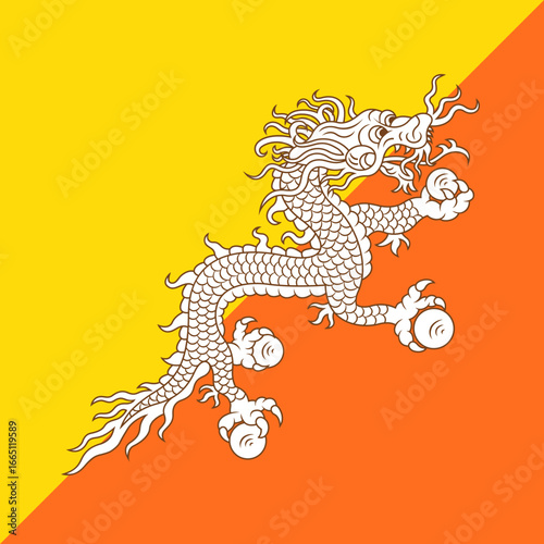 Flag of Bhutan - square variant