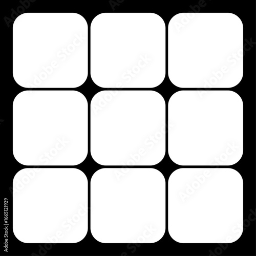 Large vector geometric grid mask with a transparent background