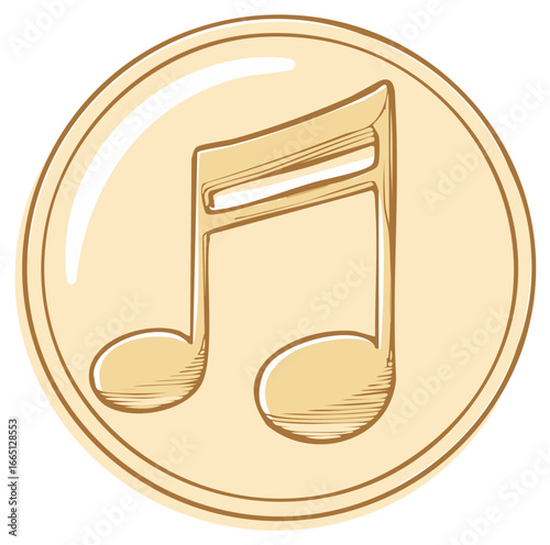 Stylized musical note emblem representing audio and sound quality