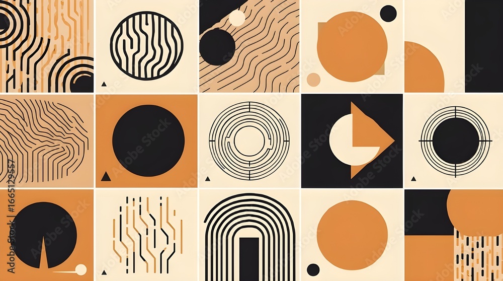 Vector seamless pattern with abstract elements, Vector seamless pattern Vector seamless pattern with abstract elements, Vector seamless pattern