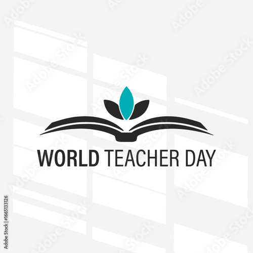 A logo concept for World Teacher Day. The logo features minimalist, simple with white background.