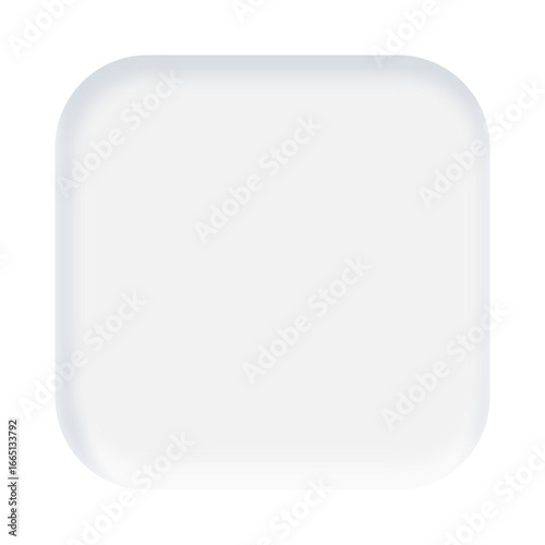 Neumorphic UI/UX Element Square Indent Shape