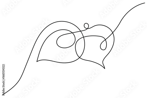 Continuous single line art drawing of the speech bubble concept vector