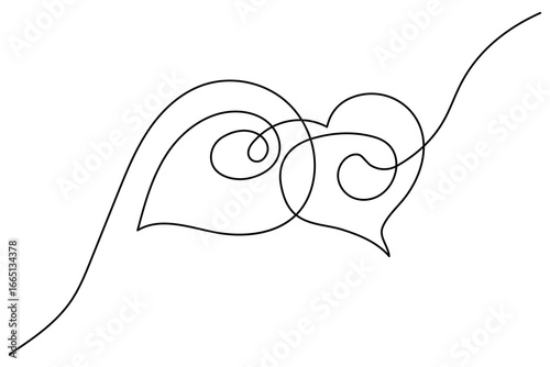 Continuous single line art drawing of the speech bubble concept vector