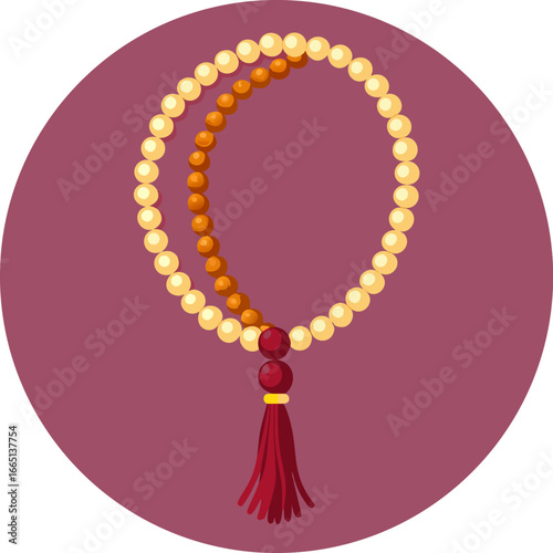  Islamic Prayer Tasbih Beads Vector