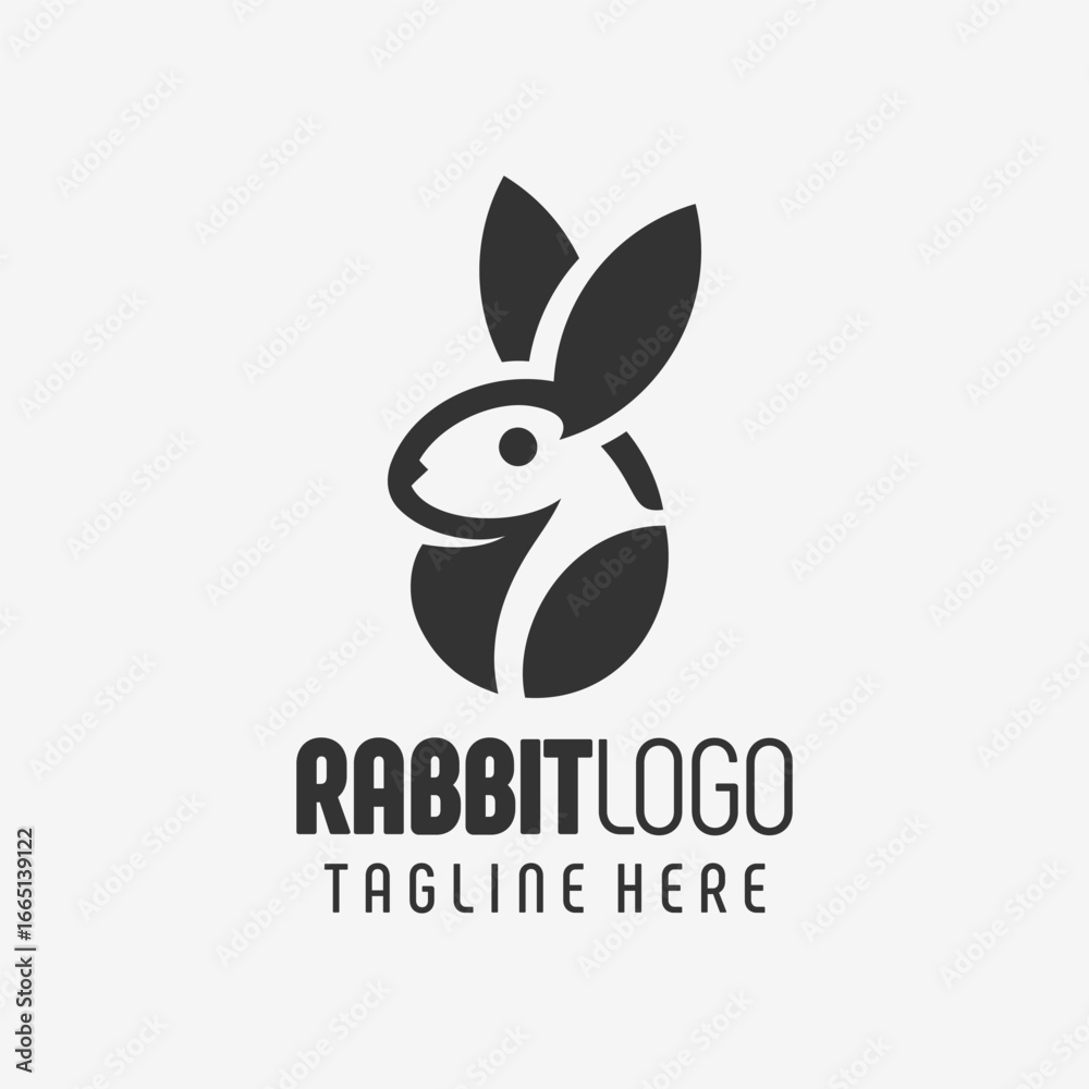 Fototapeta premium Heritage Rabbit Retro Logo Design