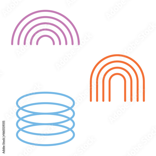 Colorful Geometric Shapes Vector Illustration